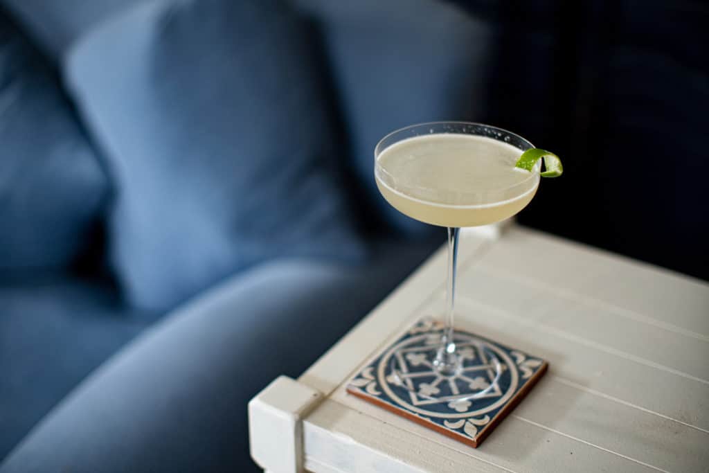 Daiquiri cocktail recipe in a coupe glass