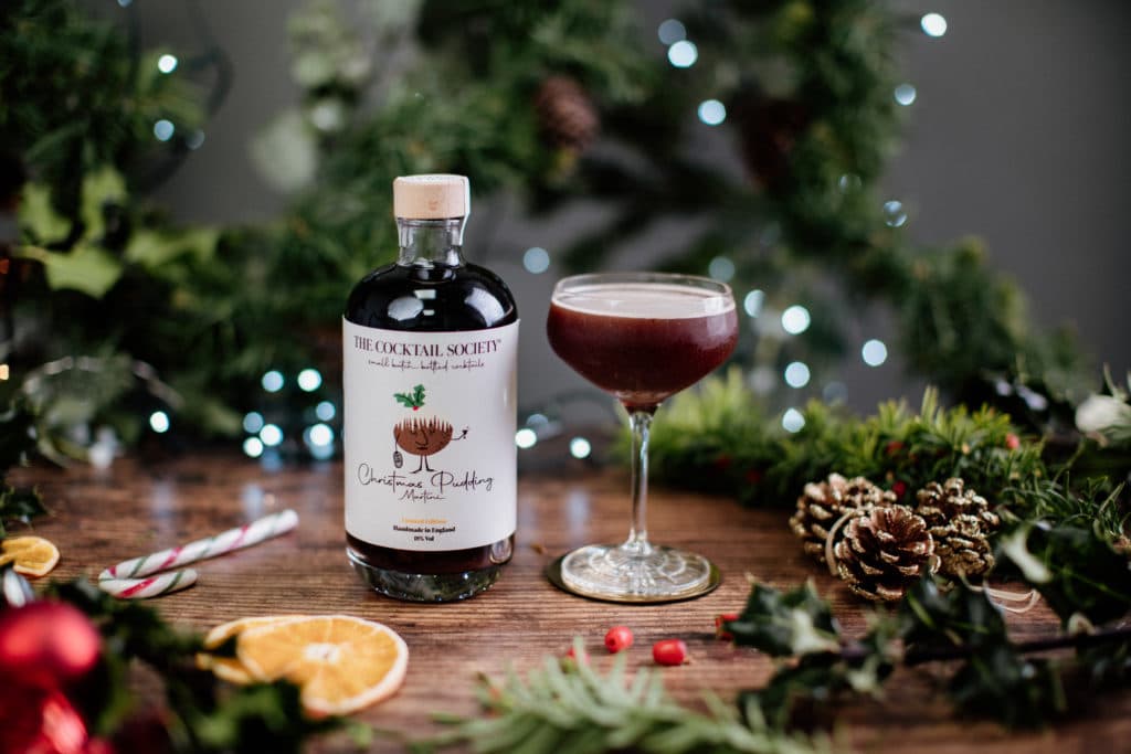 The Christmas Pudding Martini from The Cocktail Society's Christmas dinner cocktails range