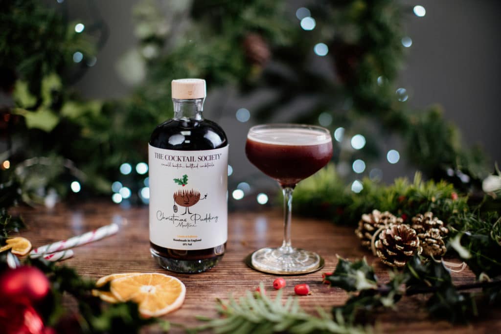 The Christmas Pudding Martini, a winter cocktail created as part of our Christmas dinner cocktails campaign