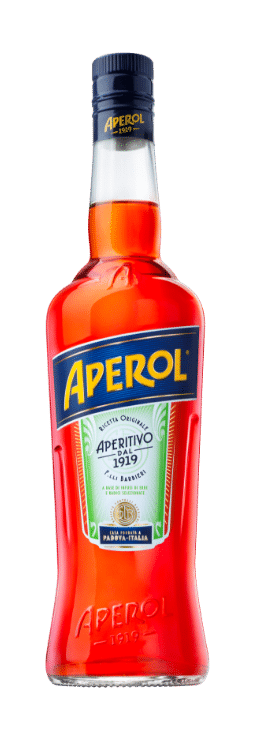 Aperol aperitif Pce used in the vodka aperol cocktail recipe The Bounty in The Cocktail Society's May 2022 cocktail box.