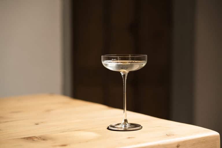 The vodka martini recipe in a coupe glass