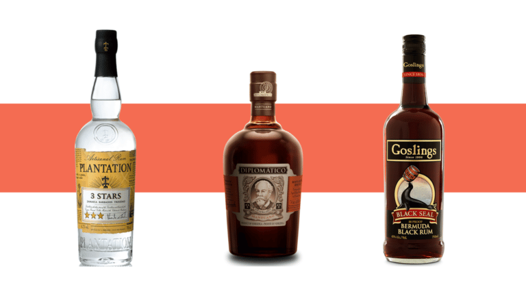 The Cocktail Society's picks for best rum for cocktails: Plantation 3 Star, Goslings Black Seal and